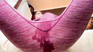 Redhead girl Lina Moore plays with her ass and squirts intensely