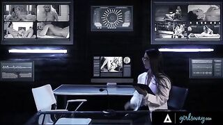 Girlsway's Chechik and Fawx squirt each other's pussies