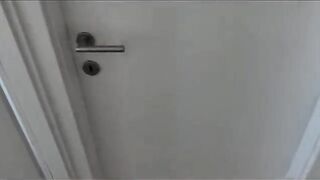 A neighbor wants sex and the condom ends up in her pussy