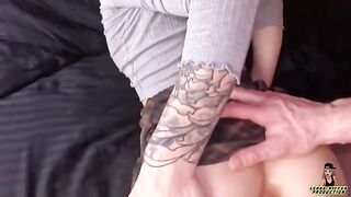 The cute baby was fucked in her ass by a mature man’s cock