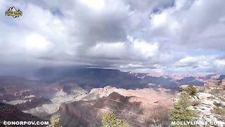 A couple fucked on the cliff while hiking, capturing it all on camera
