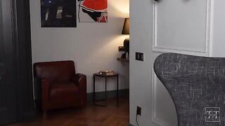 The neighbor is bothering me so I can't fuck my hot GF