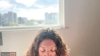 Cute wife fucks with her husband in the hotel room
