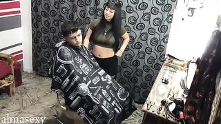 An Argentine girl gets fucked in the barbershop in this hot video