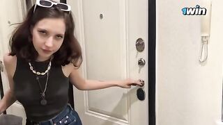 A cute Ukrainian girl was met on the street and fucked that very day
