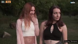 Two Russian girls arranged an orgy with their friends