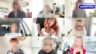 A sexy girl fucks with a guy on a zoom call