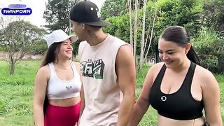 Girlfriends get fucked by a stranger in the park for money, an adventurous encounter