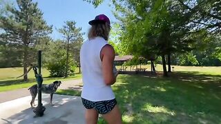 Bicycling in the summer heat near Michigan Lake can be a challenge
