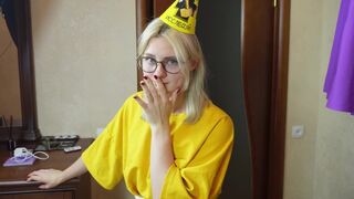 A stepbrother pushed his tongue in her vagina on her birthday