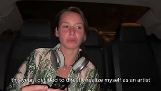 A talented Russian artist makes her porn debut, showcasing her incredible skills in a steamy session