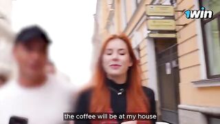 A busty girl got fucked in the corridor and then at the YouTuber’s house