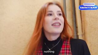 A busty girl got fucked in the corridor and then at the YouTuber’s house