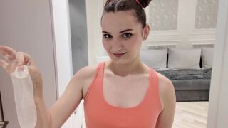 My stepsister forgot the condom after sex with her boyfriend, this is disgusting