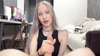 A cute girl with silver hair seduced her stepbrother and got fucked hard