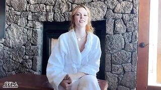 Redhead bridesmaid got locked out before wedding and fucked