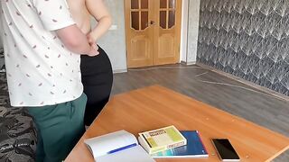 The young guy fucked by a hot MILF teacher