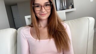 Pervert dude teaches 18 y.o. step sis to fuck in POV style