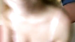 A blowjob from a hot girl with glasses in a steamy homemade scene