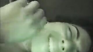 Sex at home in the bedroom at night