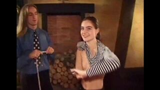 A young amateur with a huge bush gets fucked by a hard long dick