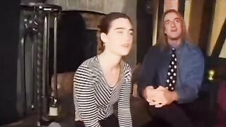 A young amateur with a huge bush gets fucked by a hard long dick