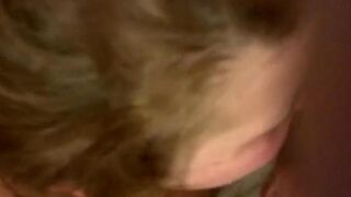 I put my cock in her mouth while she was eating eggs, it was a kinky twist
