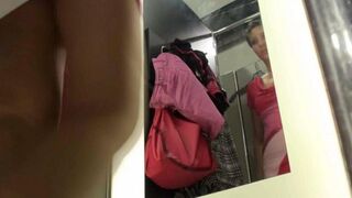 The guy spied on a girl in the locker room of the shop