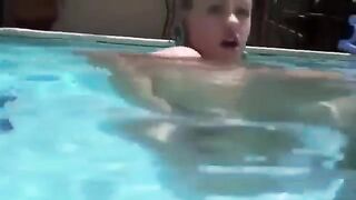 Girl in scuba gear has anal sex with a dildo