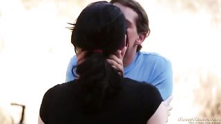 Couple engaged in passionate sex right in the nature