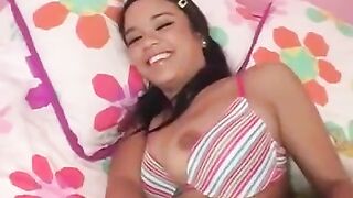 Brunette Broshka enjoys sex with a man with big dick
