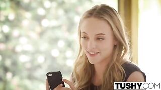 Man fucked in ass by two students in threesome