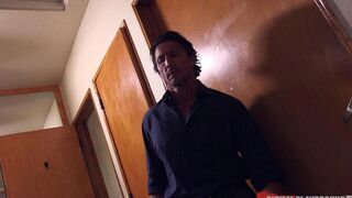 Girl is having hot sex in the bar with a guy