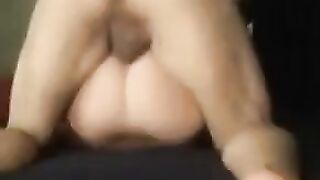 The wife asked her husband's friend to fuck her pussy
