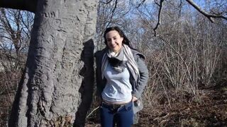 Fucked a stranger in the forest for a dildo