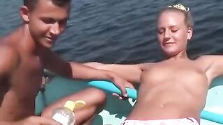The debauchery of young people on the river bank