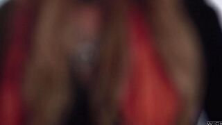 Three flaps fucked a blonde in stockings hard