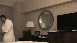 A young girl was undressed in the hotel room for sex