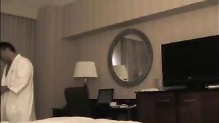 A young girl was undressed in the hotel room for sex