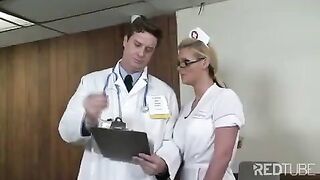 A hot doctor fucks his pretty nurse in her uniform