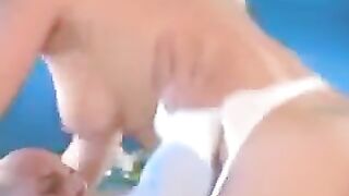 A sexy girl in white stockings is getting banged hard and beautiful