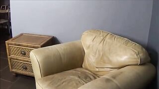 The wife got excited after watching porn and attacked her husband’s cock
