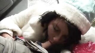 Two drunken Santa Claus individuals fucked the Snow Maiden