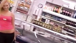 A gorgeous thief with blonde hair gets fucked hard