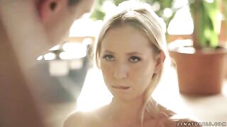 The beautiful Kiara Lord gently rides her husband’s cock