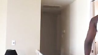 A black man fucked in the ass of a white beauty on the couch