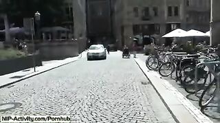 I showed my juicy pussy to all the passers-by