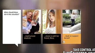 Young girl masturbates and reaches orgasm with her pussy