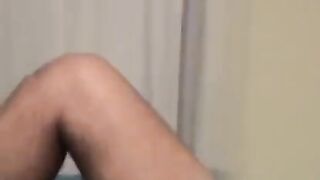 Guy masturbating with his cock in his hand