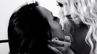 Lesbians fuck each other with dildo, a vibrator and their fingers